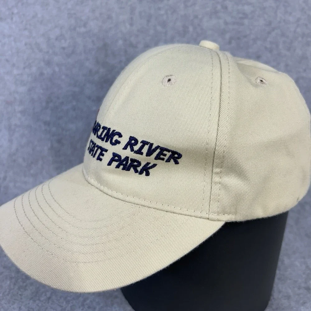 Roaring River State Park Fish Hook Hat Child Khaki Adjustable Strapback Cap